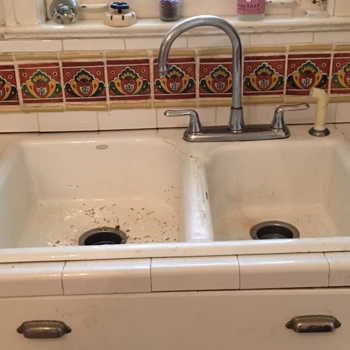 Kitchen Sink Replacement Before