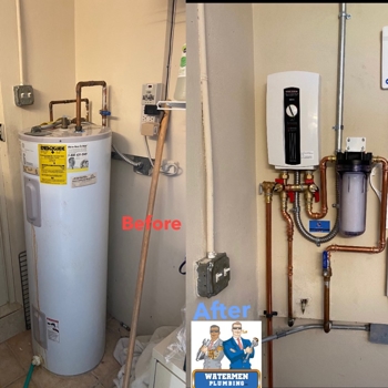 Water Heater Replacement Before & After