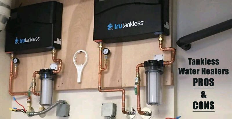 Tru Tankless Tankless water heaters installed on a wall
